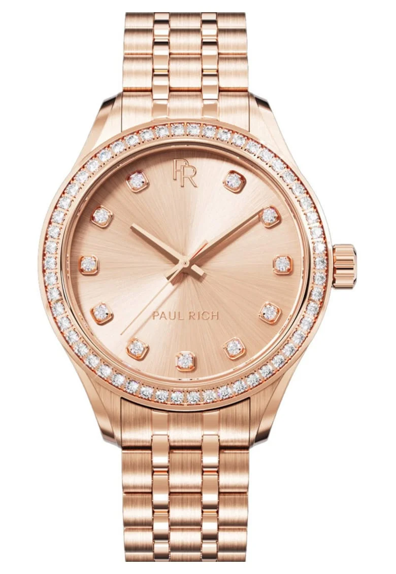 Ceas dama  Crystelle, 32mm, 5ATM, Auriu