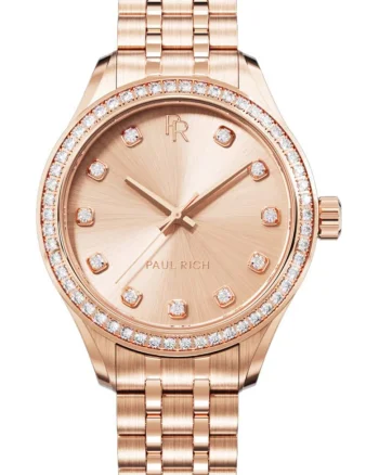 Ceas dama  Crystelle, 32mm, 5ATM, Auriu