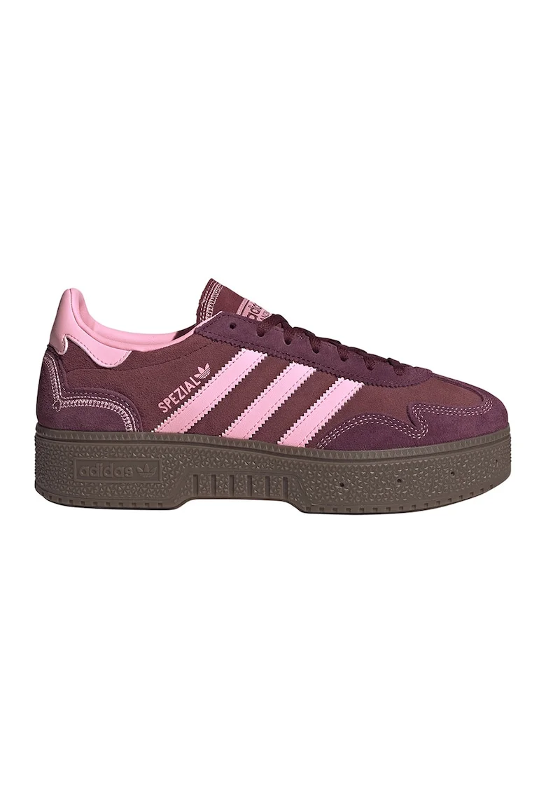 Pantofi Spezial Bold din piele intoarsa pentru handbal, Visiniu/Roz pastel