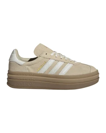 Pantofi sport Gazelle Bold din piele intoarsa cu talpa flatform, Alb/Bej deschis