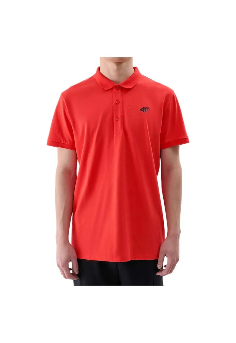 Tricou polo barbati  rosu, bumbac, elastic