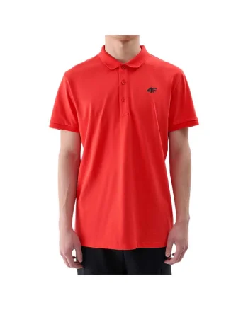 Tricou polo barbati  rosu, bumbac, elastic