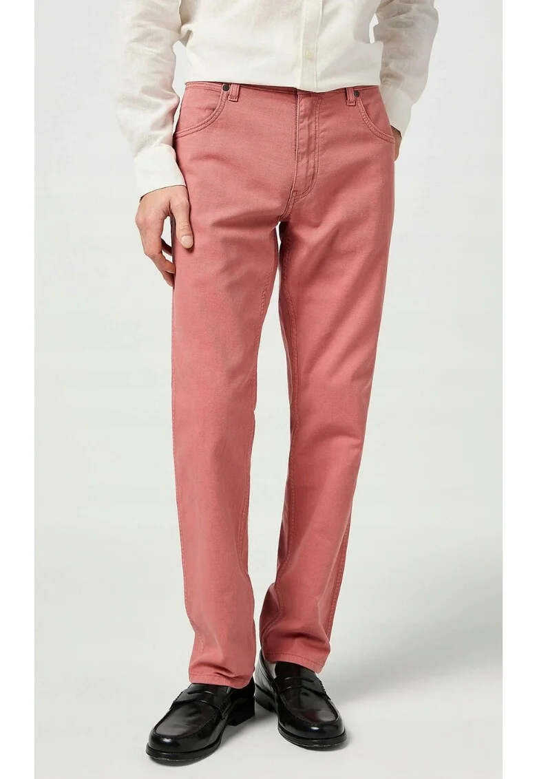 Pantaloni barbati,  Greensboro, regular fit, roz, bumbac,