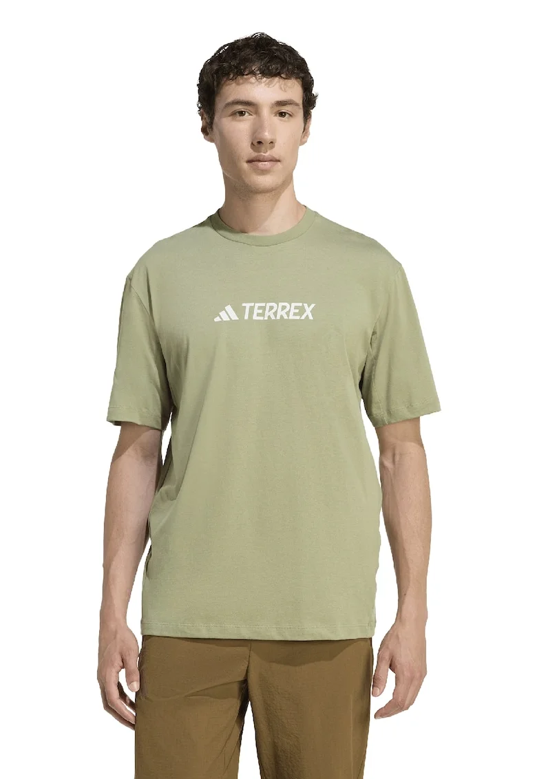 Tricou cu imprimeu logo, pentru drumetii Terex, Kaki