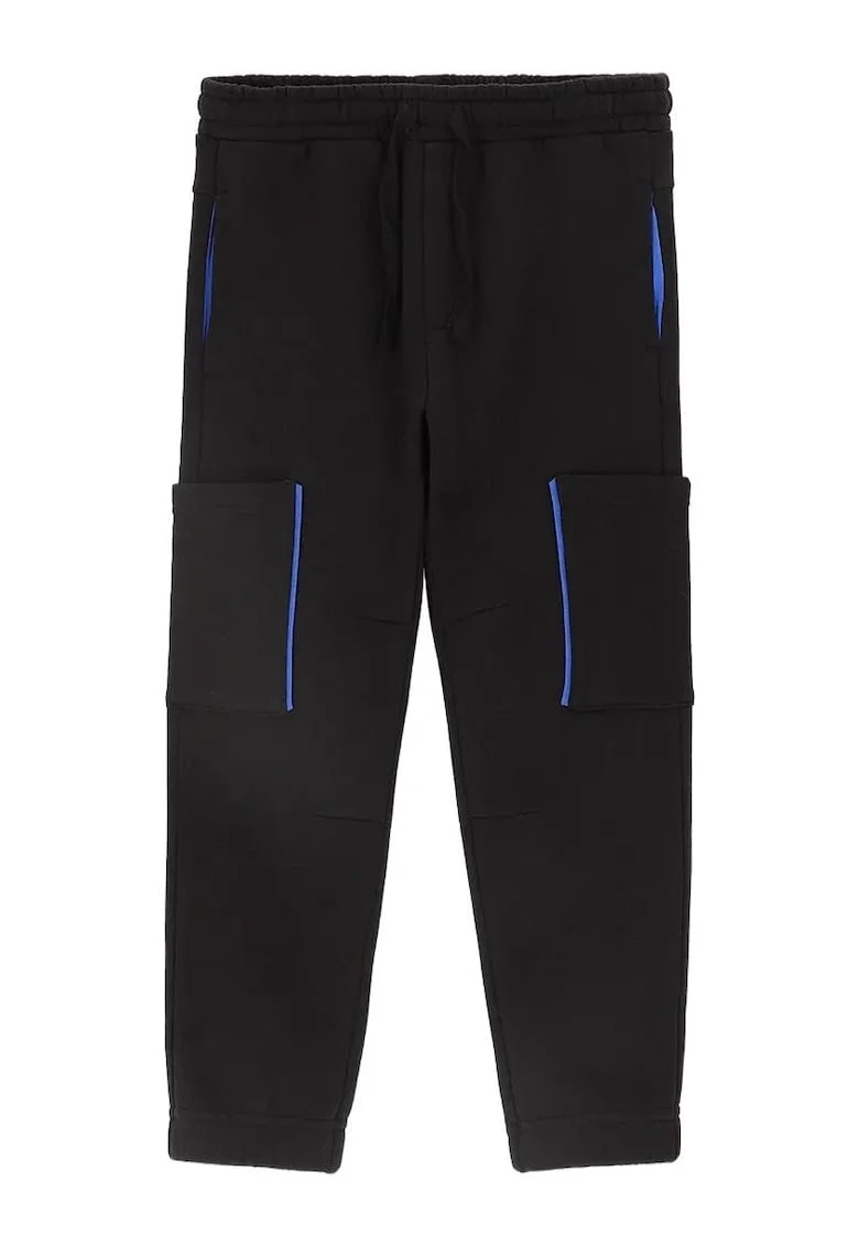 Pantaloni antrenament pentru baieti,  bumbac, negru