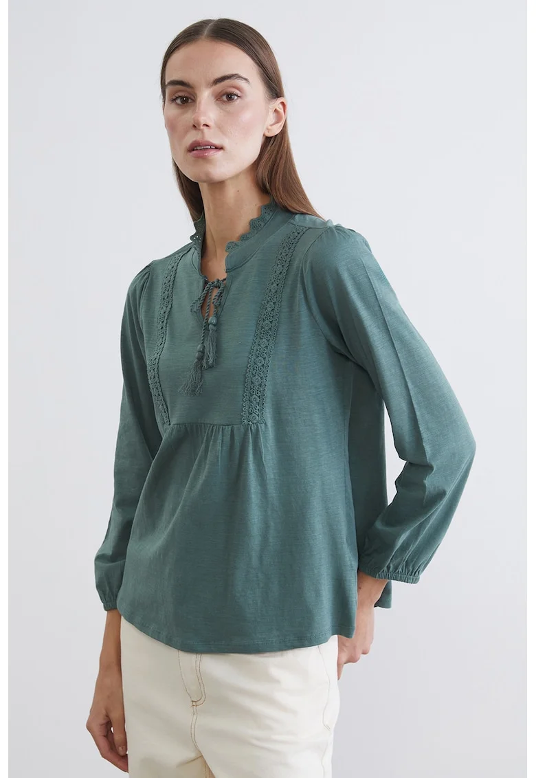 Bluza cu canafi, Verde petrol