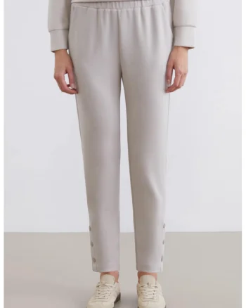 Pantaloni cu talie elastica, Gri deschis