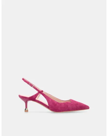 Pantofi slingback din piele intoarsa cu toc kitten, Roz