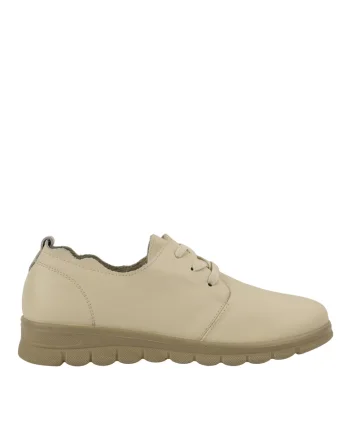 Pantofi casual, dama,  251072 crem, piele naturala, Crem