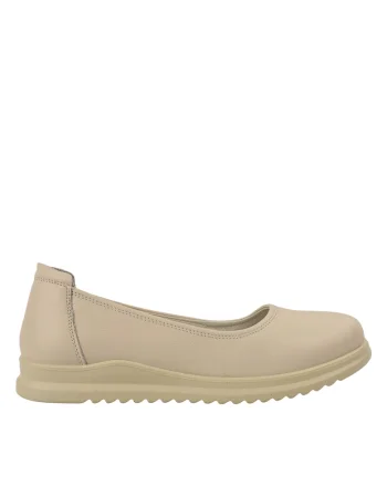 Pantofi casual, dama,  6651 crem, piele naturala, Bej