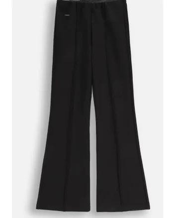 Pantaloni evazati cu talie elastica,