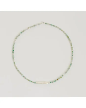 Colier  pietre semipretioase Amazonit, perla de cultura baroc, argint 925, albastru