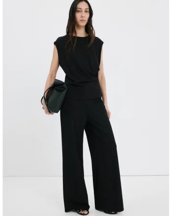 Pantaloni cu croiala ampla, Negru