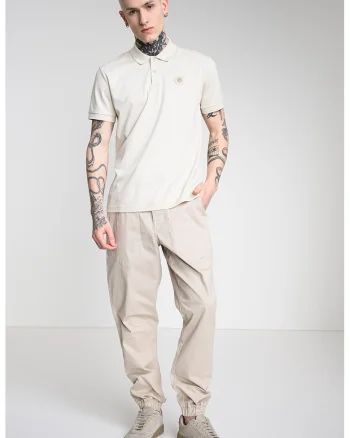 Tricou polo cu logo, Alb/Gri