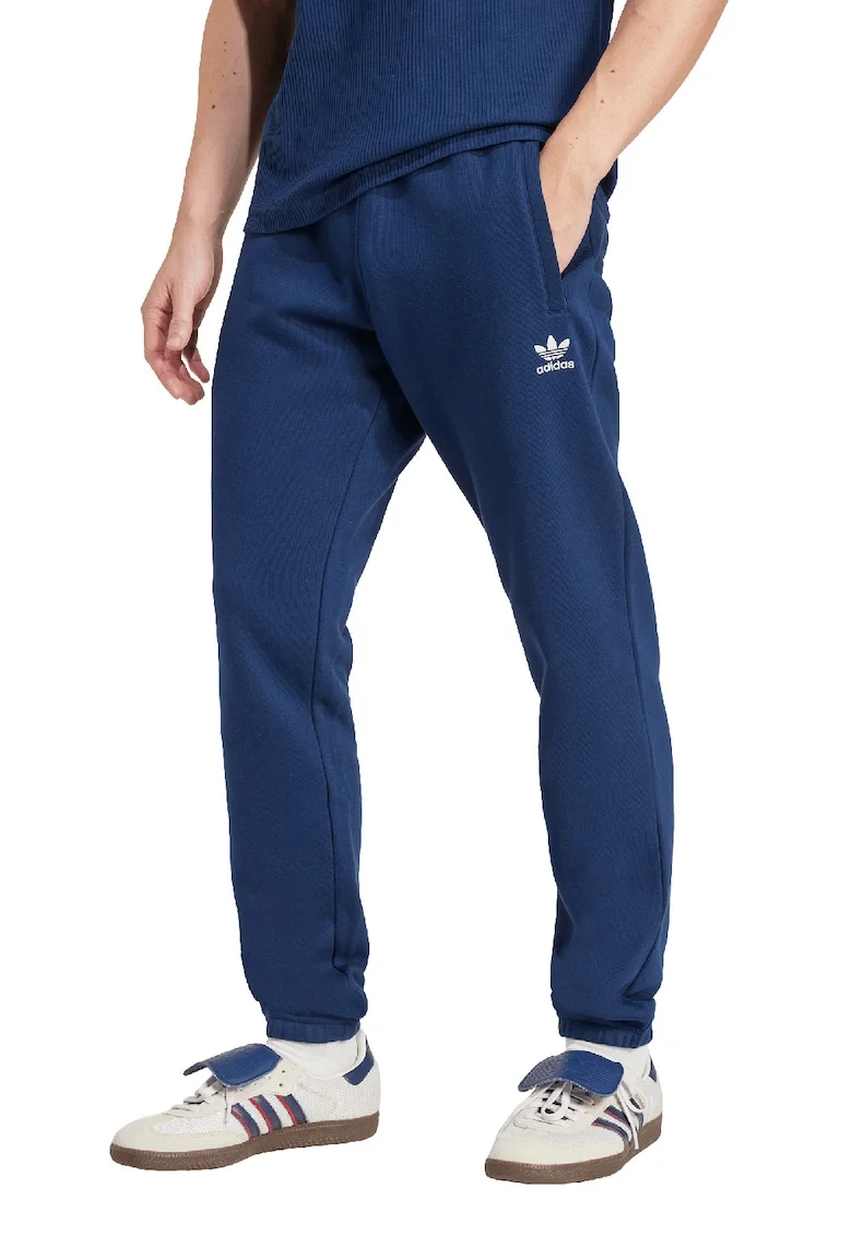 Pantaloni de trening slim fit cu buzunare Trefoil Essentials, Albastru petrol