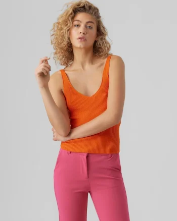 Top tricotat slim fit cu design striat