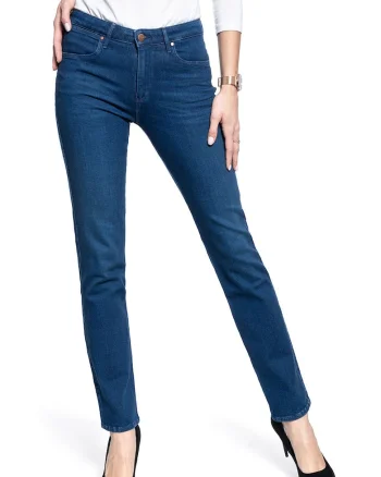 Blugi Dama,  Skinny, Skinny Fit, Talie Medie, 5 Buzunare, Fermoar, Lungi, Bumbac, S INTL, Albastru
