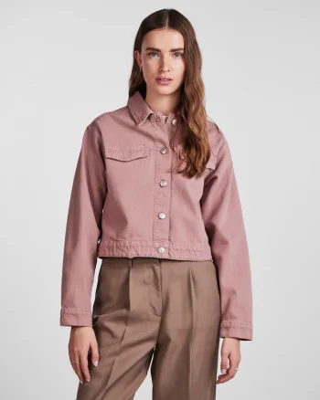 Jacheta din denim crop Tessie,