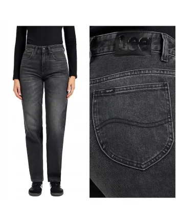 Blugi Dama,  Rider Classic, Straight Fit, Talie Medie, 5 Buzunare, Fermoar, Lungi, Bumbac, W27-L33 US, Gri