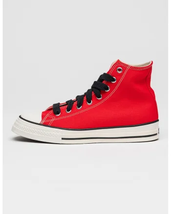 Tenisi mid-cut Chuck Taylor Throwback cu sireturi contrastante, Rosu vermillion