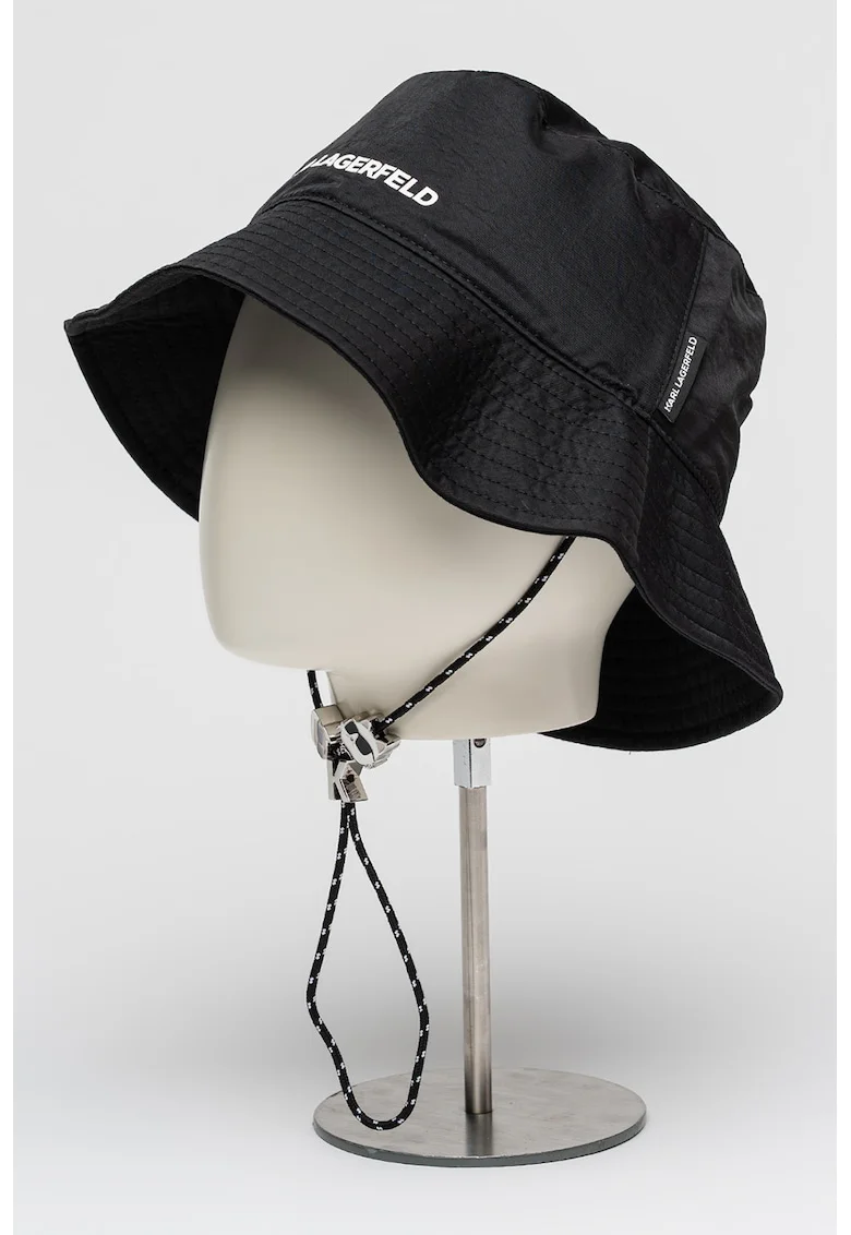 Palarie bucket cu talismane logo Ikon, Negru