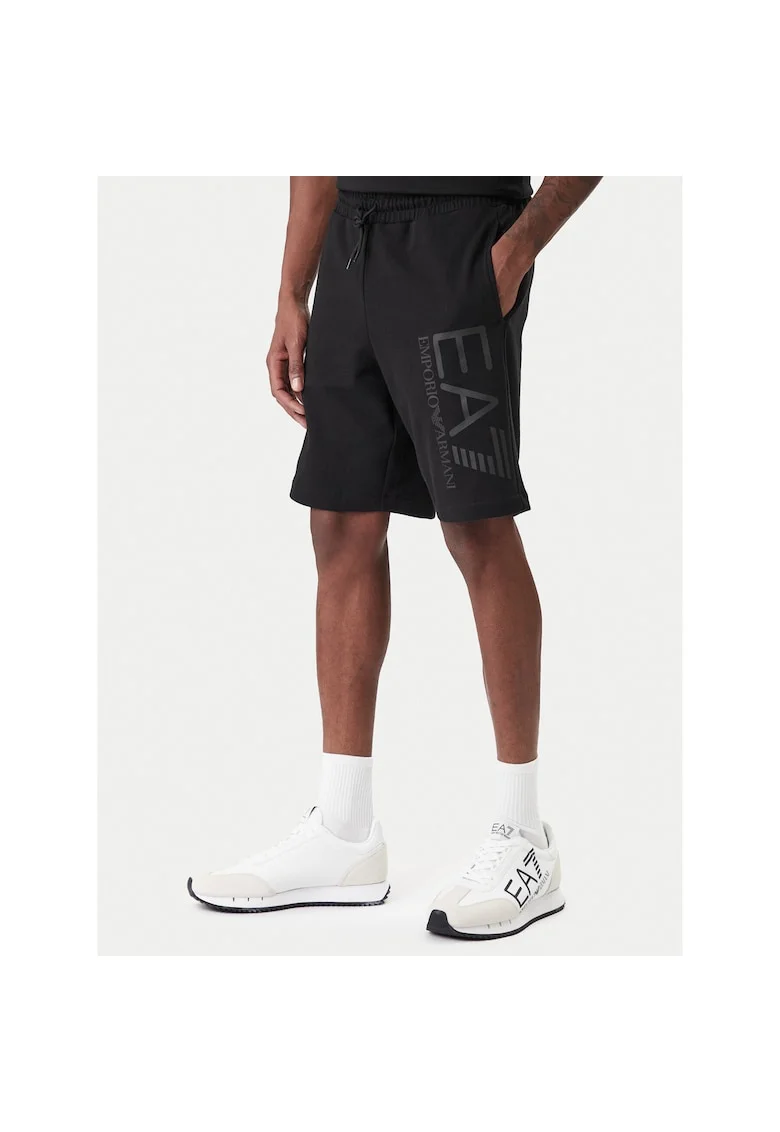 Pantaloni sport barbati,  lifestyle, bumbac, negru,