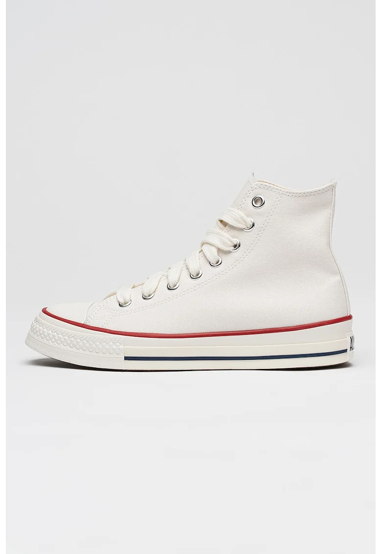 Tenisi mid-cut Chuck Taylor Throwback cu logo lateral, Rosu/Alb/Albastru