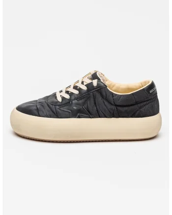 Pantofi sport Space Stitching cu talpa flatform, Negru stins/Bej deschis