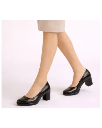 Pantofi eleganti, dama,  11658Q negru, piele lacuita, Negru