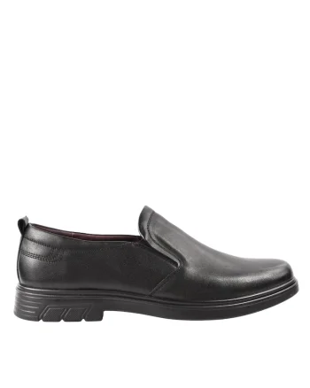 Pantofi casual, barbati,  88521 negru, piele naturala, Negru