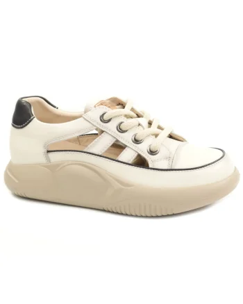 Pantofi dama decupati 68883, Bej