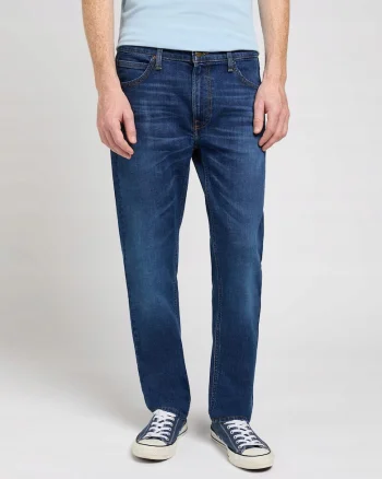 Blugi Barbati,  Daren Zip Fly, Slim Fit, Talie Medie, 5 Buzunare, Fermoar, Lungi, Bumbac, W31-L34 US, Albastru