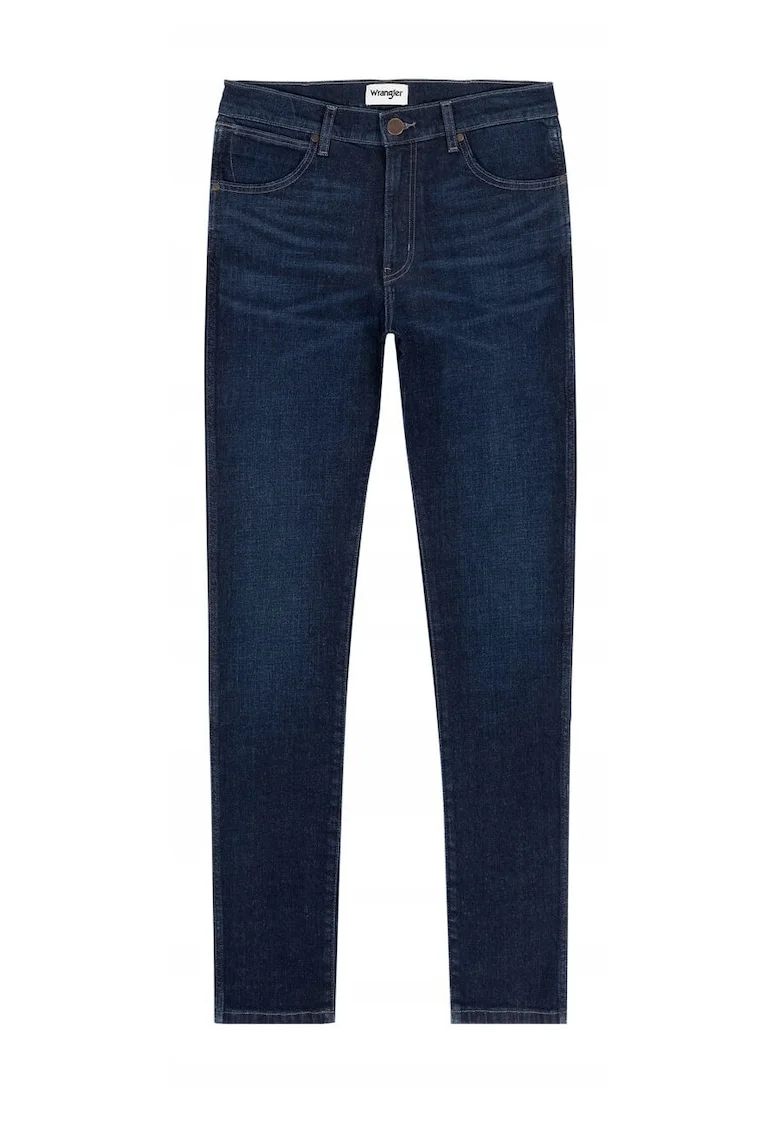 Blugi Barbati,  Larston, Skinny Fit, Talie Joasa, 5 Buzunare, Fermoar, Lungi, Bumbac, Albastru, Albastru