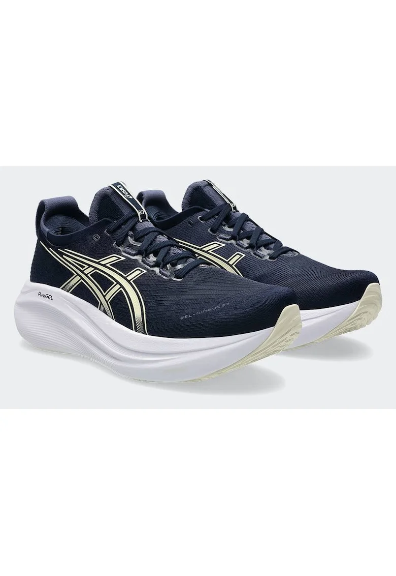 Pantofi sport barbati,  GEL-NIMBUS 27, plasa, Alb/Negru