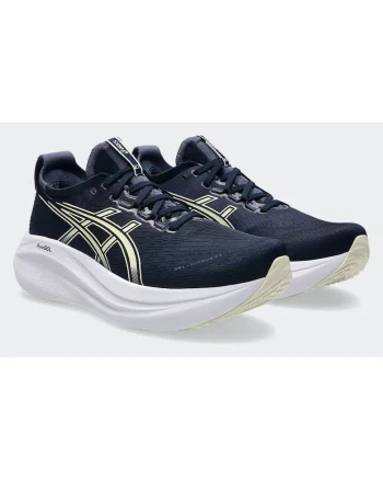 Pantofi sport barbati,  GEL-NIMBUS 27, plasa, Alb/Negru