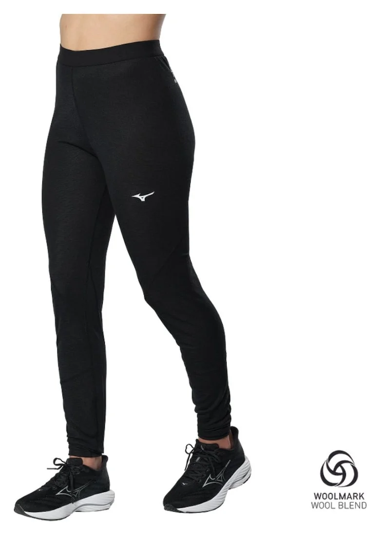 Pantaloni alergare dama  Premium Merino, Negru