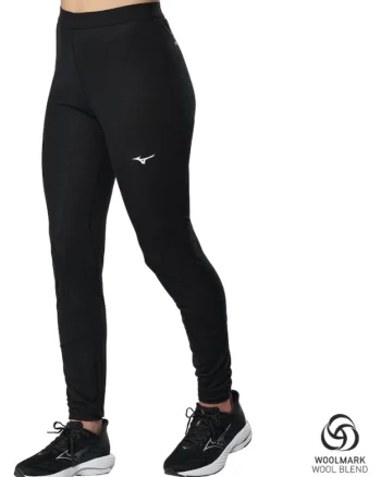 Pantaloni alergare dama  Premium Merino, Negru