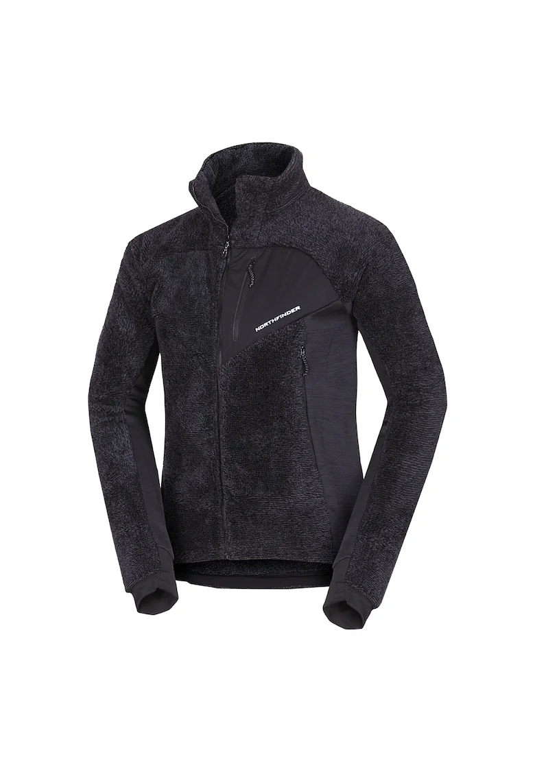 Bluza de trening cu fermoar si buzunare laterale pentru drumetii Ludwik