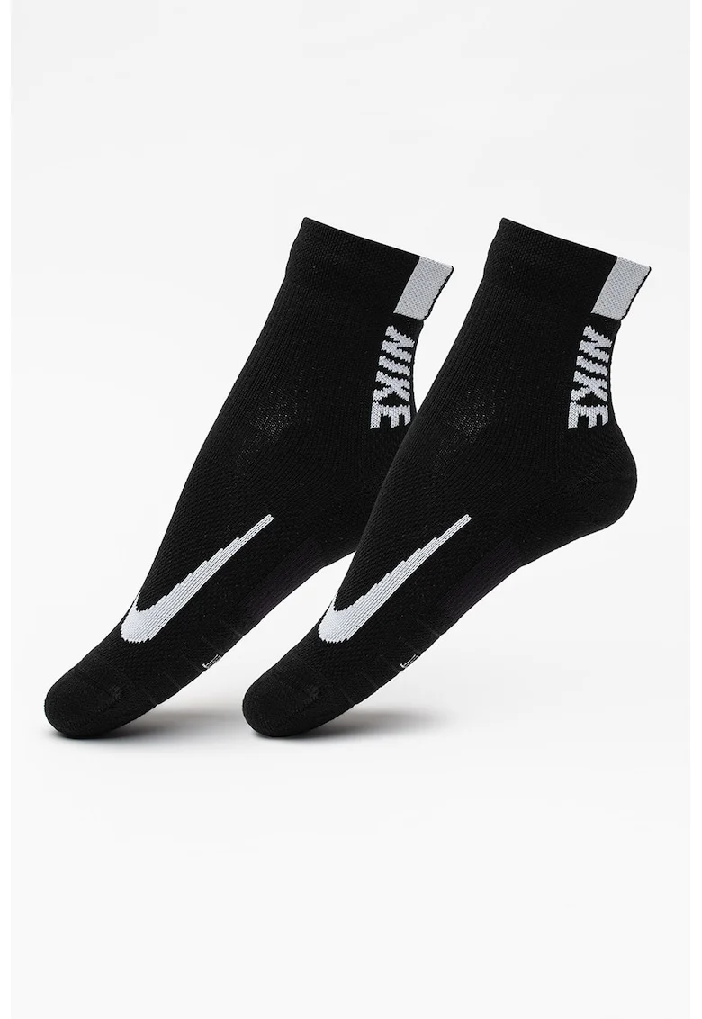 Set de sosete unisex pentru alergare Multiplier - 2 perechi, Alb/Negru