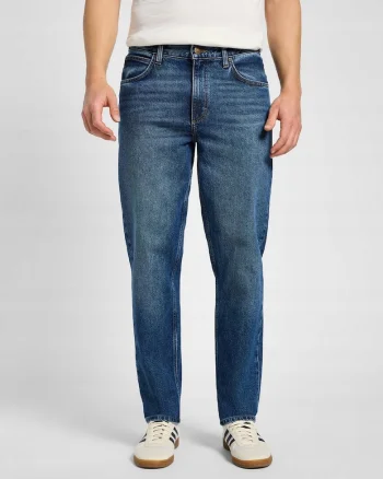 Blugi Barbati,  Oscar, Slim Fit, Talie Medie, 5 Buzunare, Fermoar, Lungi, Bumbac, W32-L34 US, Albastru