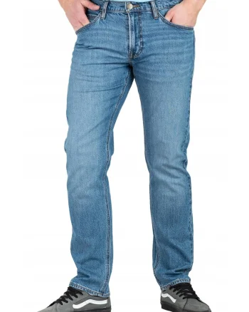 Blugi Barbati,  Daren Zip Fly, Slim Fit, Talie 5 Buzunare, Fermoar, dwqfqwLungi, Bumbac, Albastru, Albastru