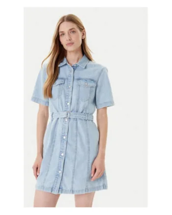Rochie din denim,  albastrusafwqd, Albastru