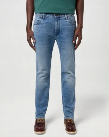 Blugi Barbati,  Larston, Slim Fit, Talie Joasa, 5 Buzunare, Fermoar, Lungi, Bumbac, W30-L34 US, Albastru