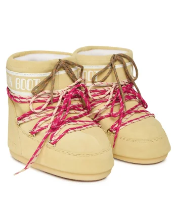 Ghete unisex  Icon Low, piele naturala, galben deschis