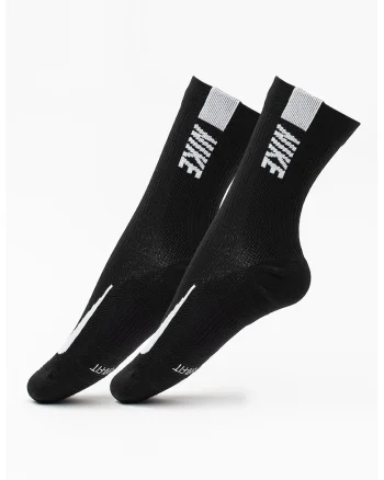 Set de sosete lungi unisex pentru alergare Multiplier - 2 perechi, Alb/Negru