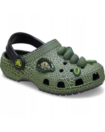 Saboti Copii Spuma Croslite, Classic Kids Im Scary Dino 211372 Clog, Verde, Verde