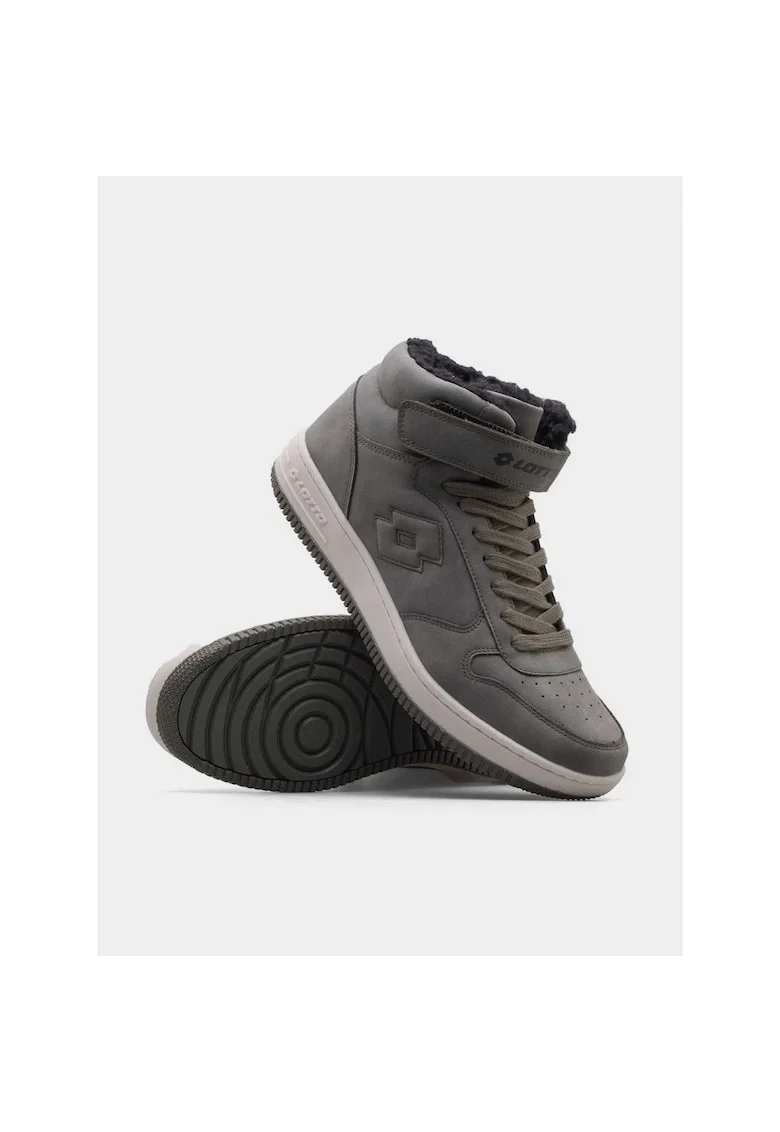 Tenisi  unisex, piele ecologica, talpa stabila, gri