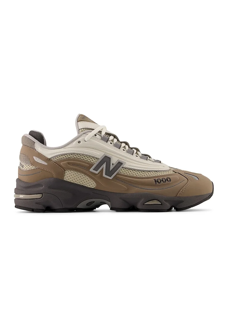 Pantofi sport low-cut M1000, Maro inchis/Bej