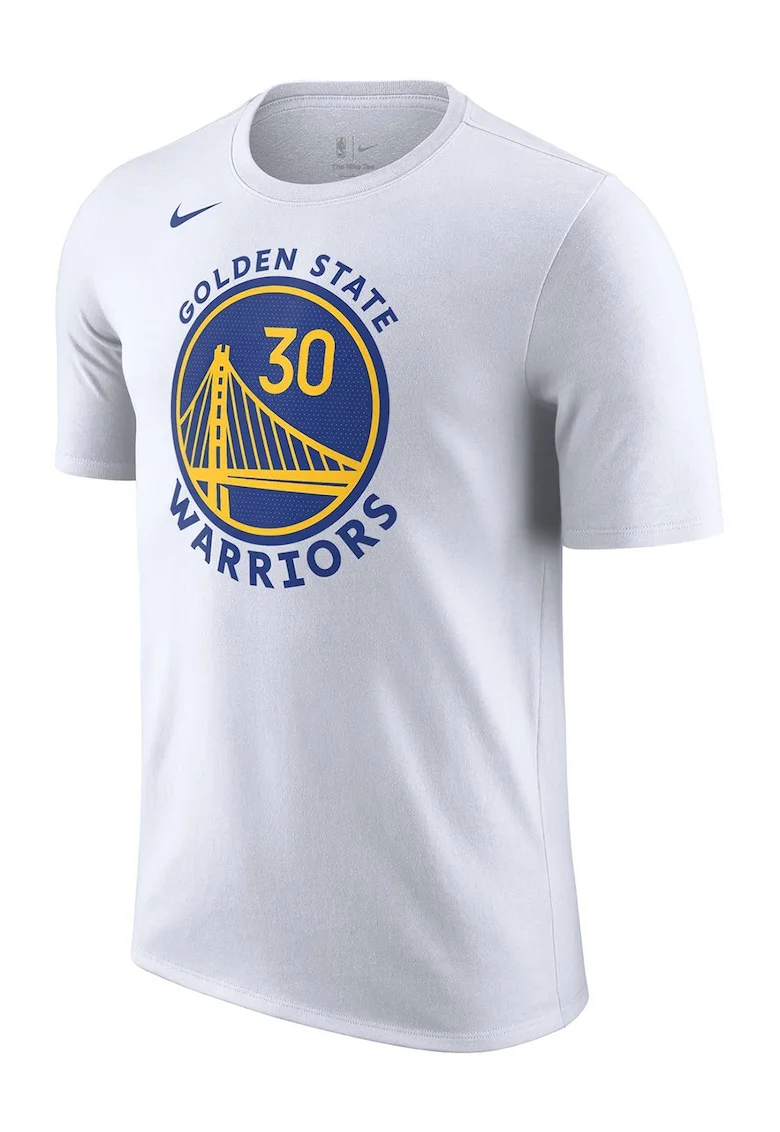 Tricou cu imprimeu pentru baschet, Alb/Albastru