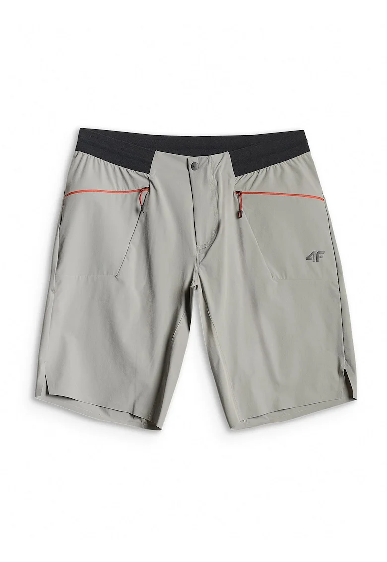 Pantaloni scurti trekking barbati,  uscare rapida, elasticitate, gri, material tehnic